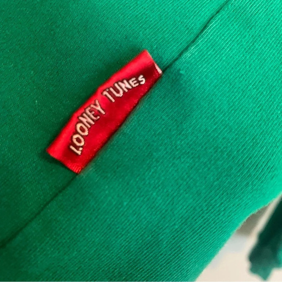 Vintage Looney Tunes Embroidered Large Mock Neck long sleeve shirt green - Picture 7 of 14